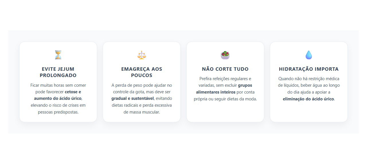 Jejum e Dietas Restritivas na Gota: Por Que Podem Aumentar o Ácido Úrico