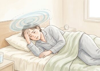 Tontura ao virar na cama pode estar relacionada a alterações do equilíbrio no ouvido interno.