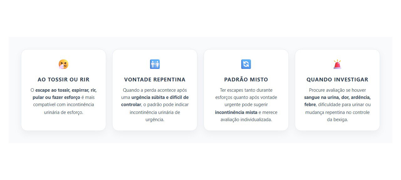 Escape de Urina: 4 Sinais que Ajudam a Diferenciar Esforço e Urgência