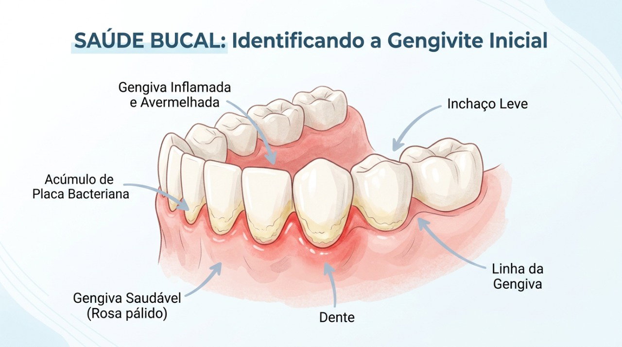 O acúmulo de placa próximo aos dentes pode inflamar a gengiva e favorecer o sangramento.