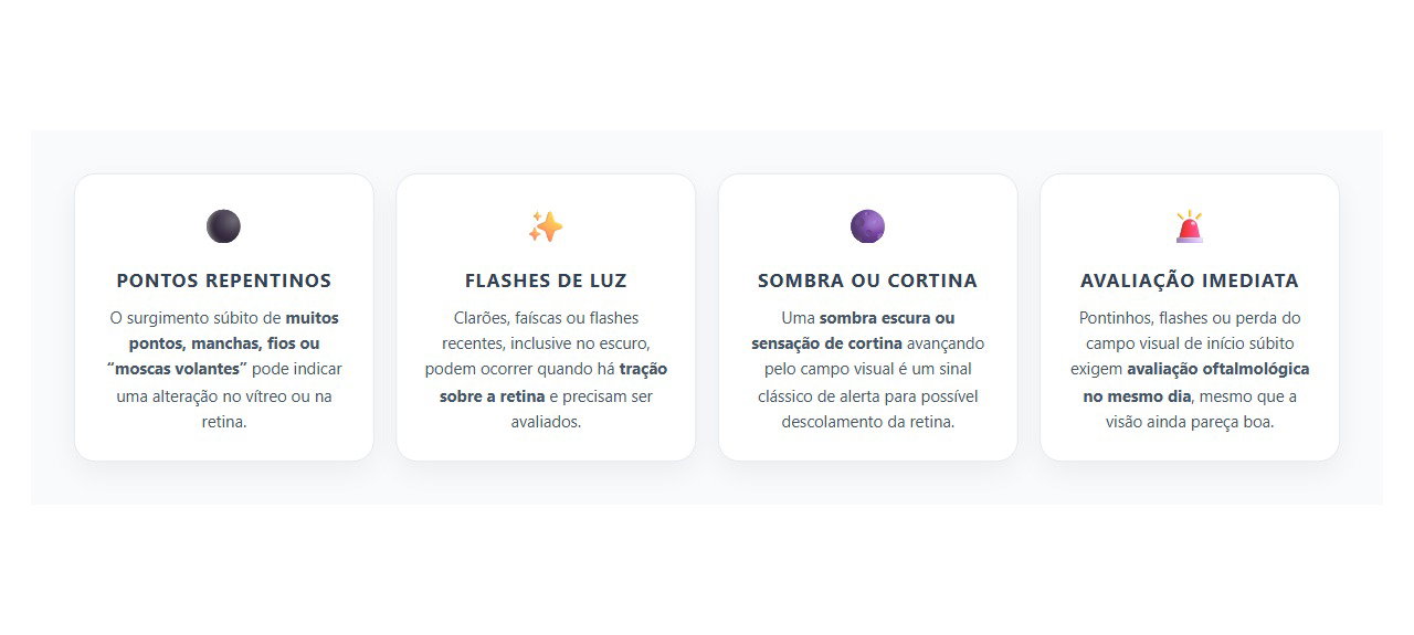 Pontinhos e Flashes na Visão: 4 Sinais de Alerta para a Retina