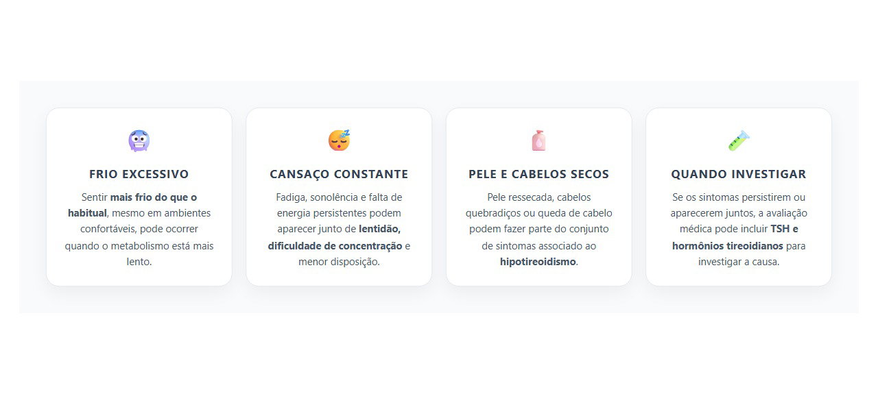 Muito Frio, Cansaço e Pele Seca: 4 Sinais de que Vale Checar a Tireoide
