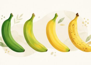 O amadurecimento da banana modifica sua quantidade de amido resistente e açúcares.