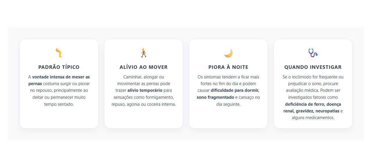 Pernas Inquietas à Noite: Sinais que Merecem Atenção