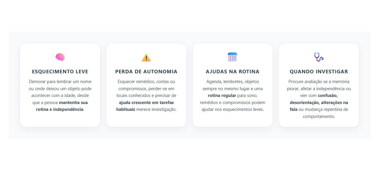 Esquecimento na Terceira Idade: Quando a Perda de Autonomia é Sinal de Alerta