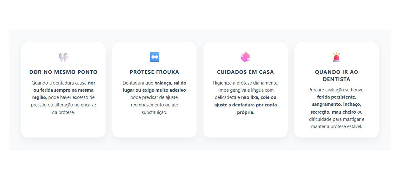 Dentadura Machucando: Sinais de que a Prótese Precisa de Ajuste