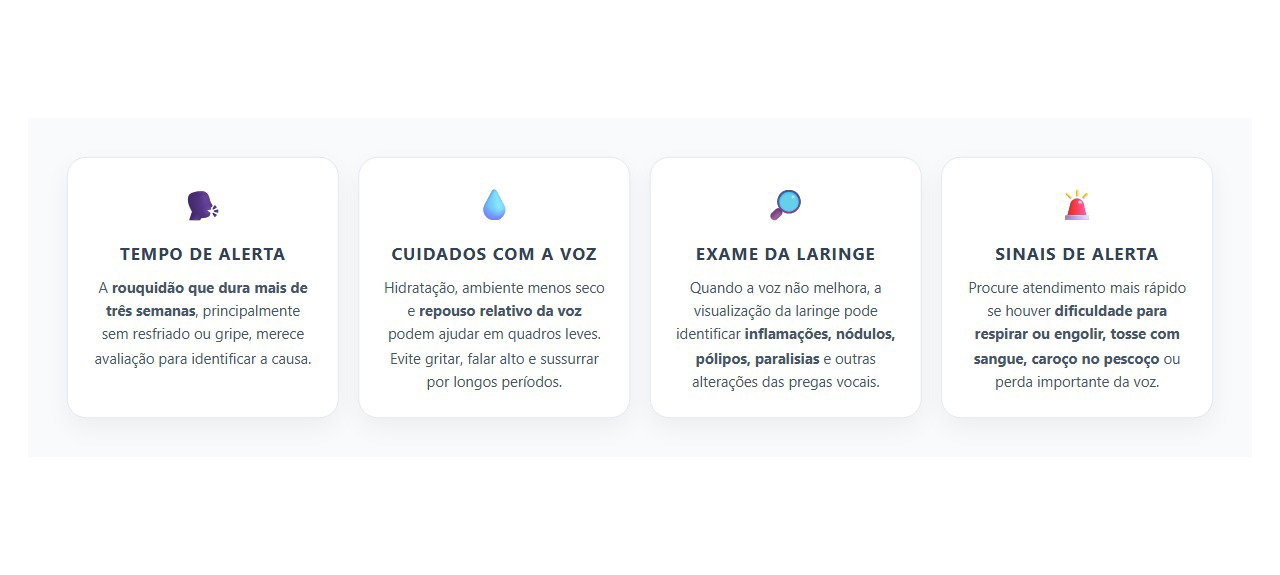 Rouquidão por Mais de 3 Semanas: Quando a Voz Precisa de Avaliação