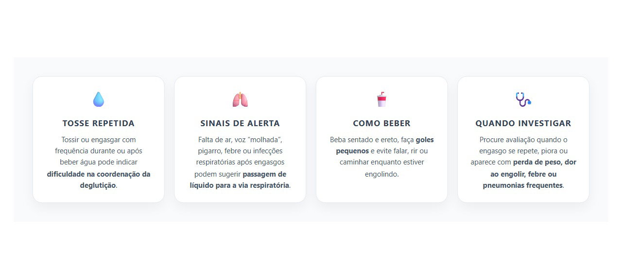 Engasgo com Água: 4 Sinais de Alerta que Merecem Avaliação