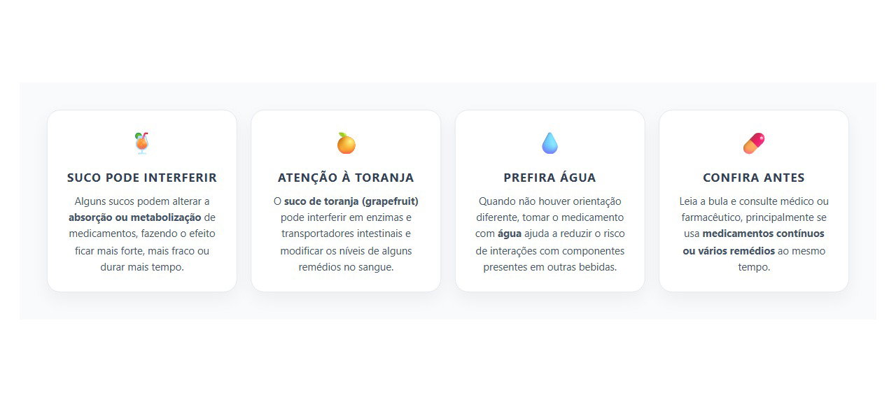 Remédio com Suco: 4 Cuidados para Evitar Interações Perigosas