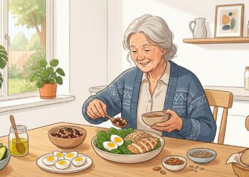 Distribuir fontes de proteína nas refeições pode ajudar a preservar a força muscular após os 60 anos.