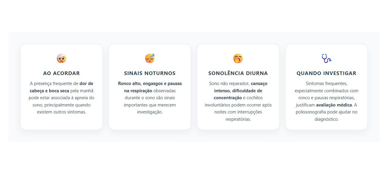 Sinais de Apneia do Sono ao Acordar e Durante a Noite