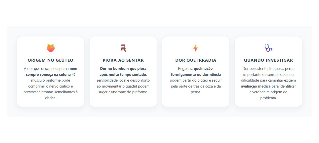 Dor no Bumbum que Desce pela Perna: Sinais de Síndrome do Piriforme