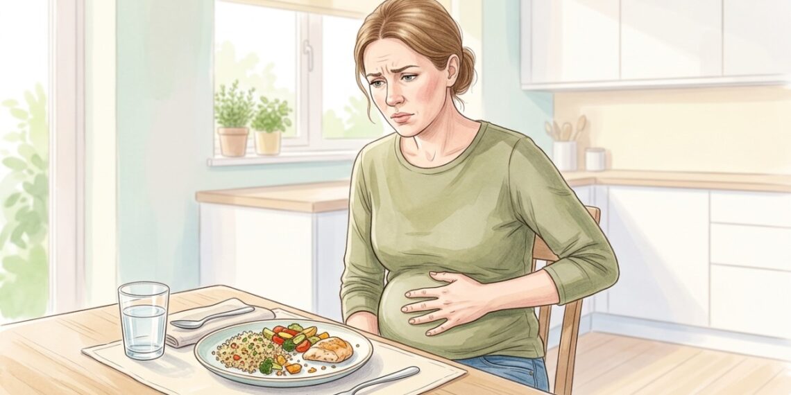 Barriga inchada e sensação de ficar cheio rapidamente podem estar relacionadas à dispepsia.