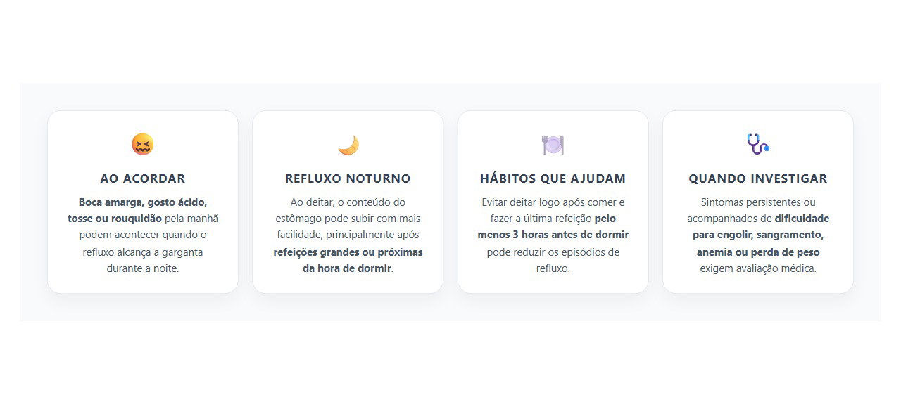 Boca Amarga e Rouquidão ao Acordar: Sinais de Refluxo Noturno