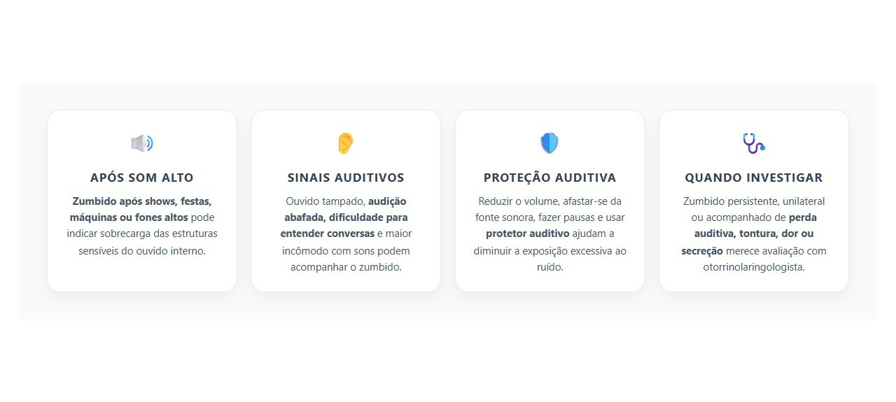 Zumbido Depois de Som Alto: Sinais de Agressão ao Ouvido