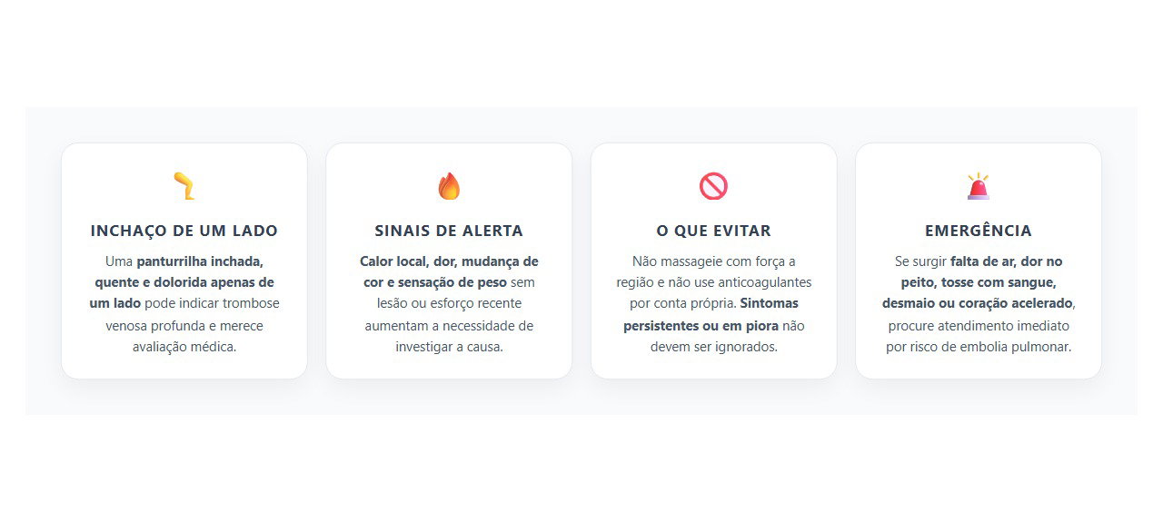 Panturrilha Inchada e Quente de Um Lado Pode Ser Sinal de Trombose