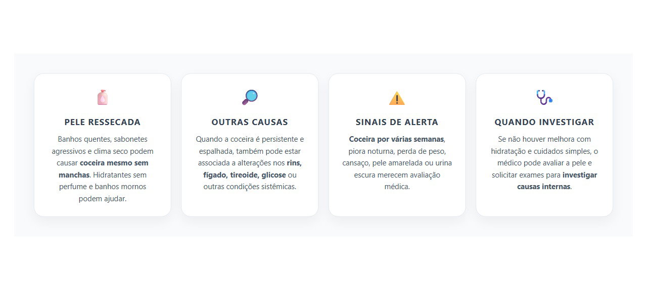 Coceira no Corpo Sem Manchas por Semanas Pode Ter Causas Além da Pele