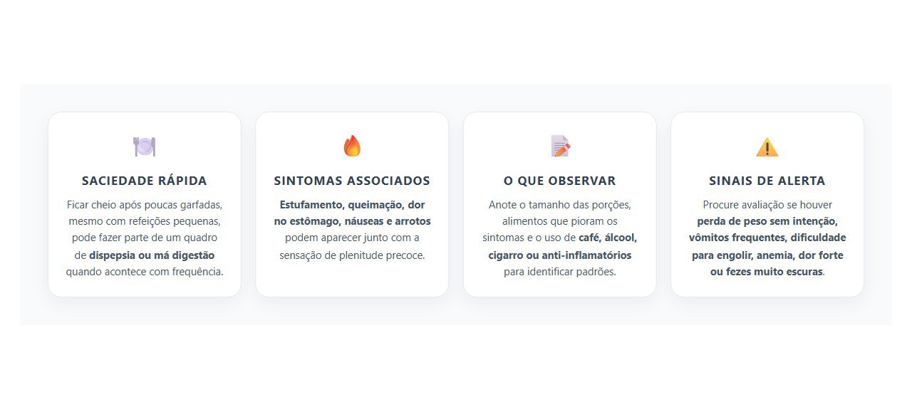 Saciedade Rápida: Ficar Cheio nas Primeiras Garfadas Pode Indicar Má Digestão