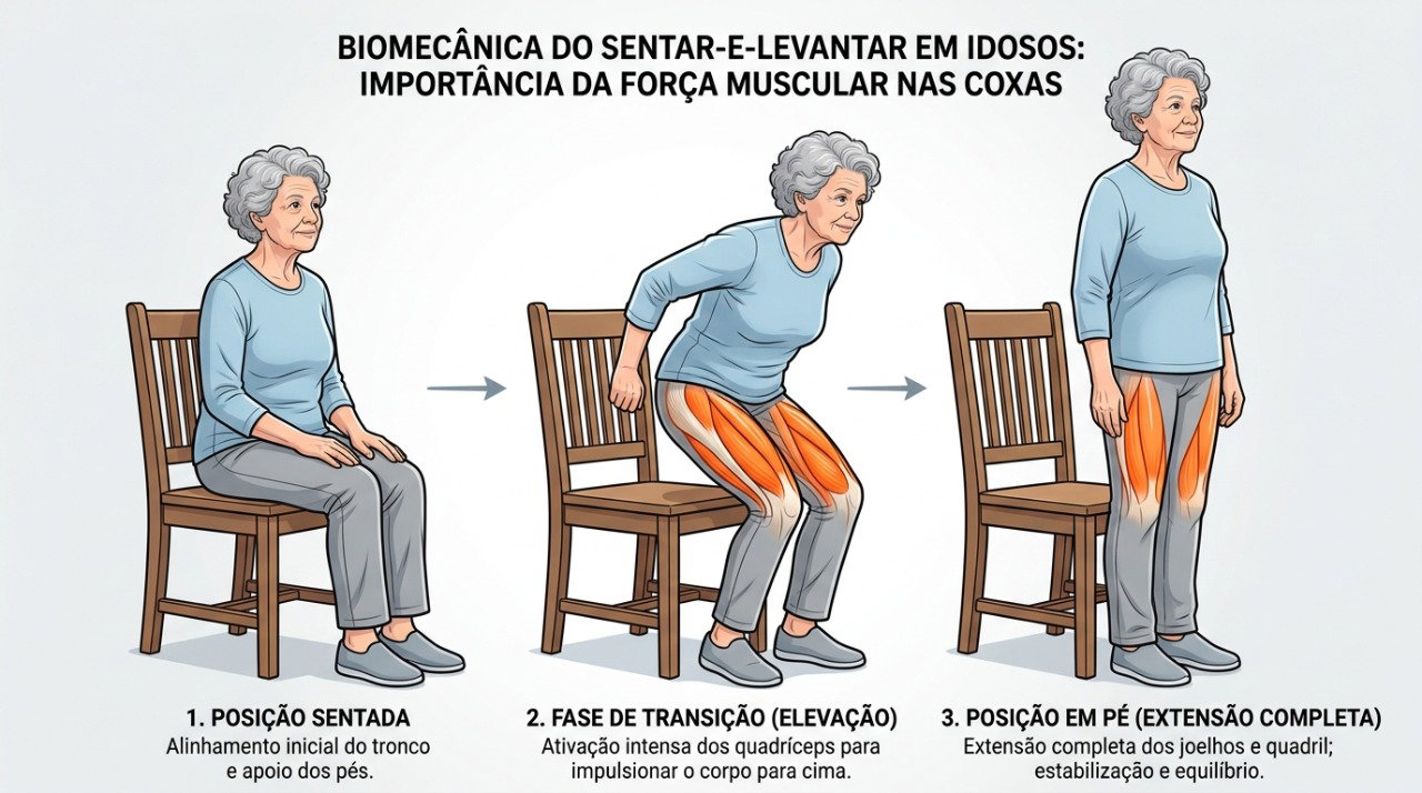 A força dos músculos das pernas é importante para levantar, caminhar e manter a independência.