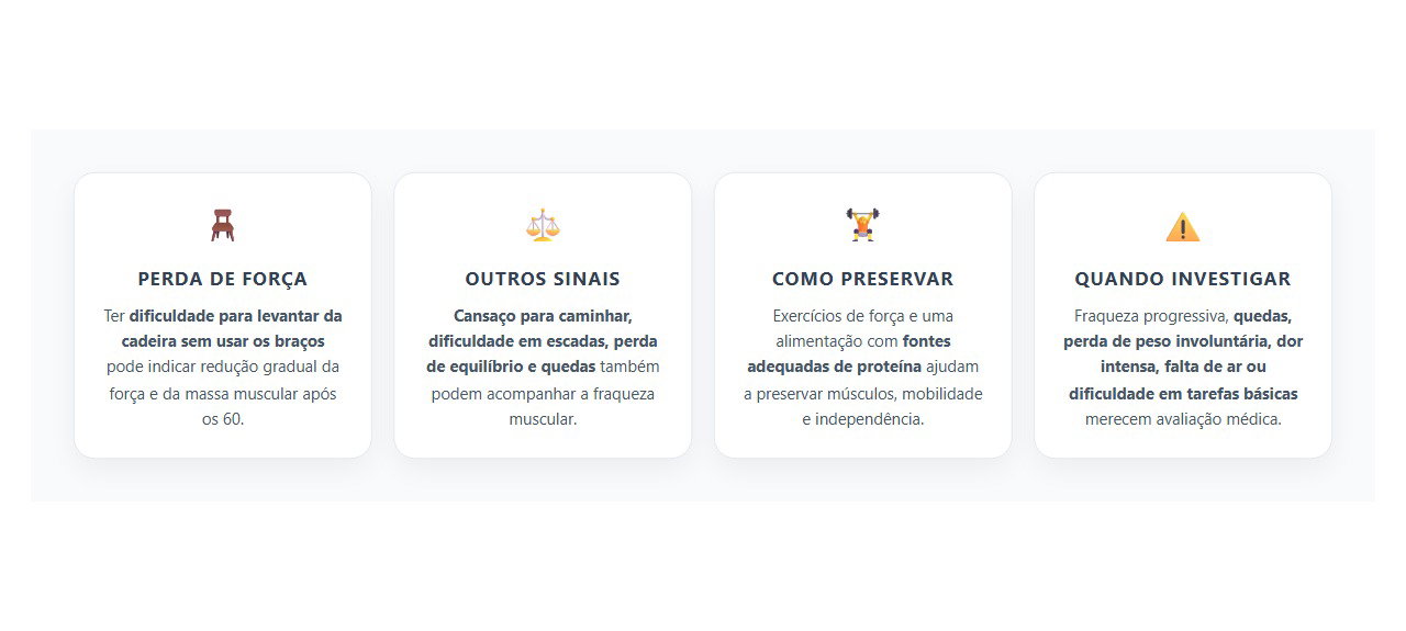 Dificuldade para Levantar da Cadeira Depois dos 60 Pode Ser Sinal de Perda Muscular