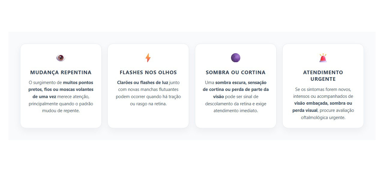 Pontos Pretos e Flashes Repentinos Podem Ser Sinais de Problema na Retina