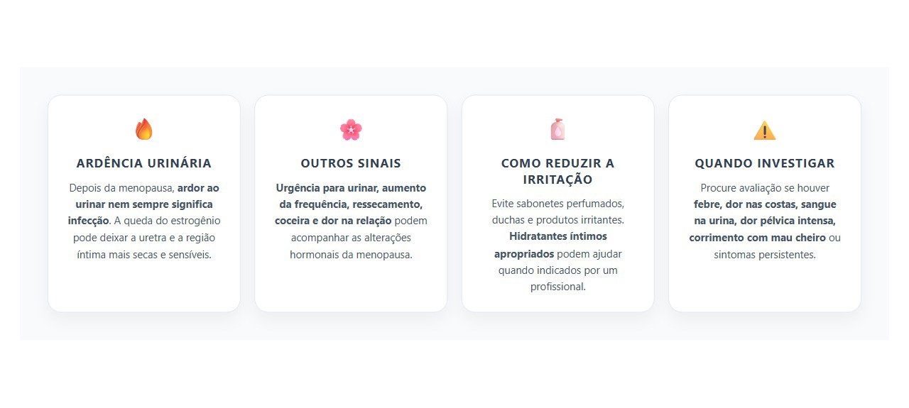 Ardência ao Urinar Depois da Menopausa Nem Sempre É Infecção Urinária