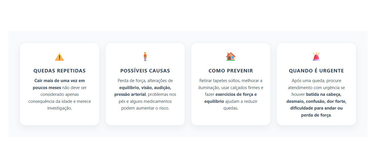 Quedas Frequentes Depois dos 60 Não São Normais e Podem Indicar Problemas de Saúde