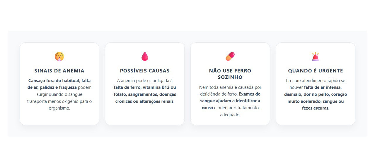Cansaço, Falta de Ar e Palidez Podem Ser Sinais de Anemia