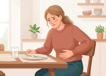 Dor no lado direito da barriga após refeições pesadas pode estar relacionada à vesícula.