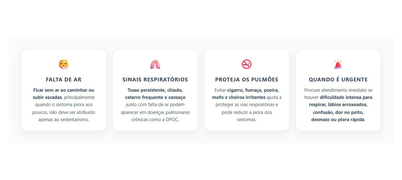 Falta de Ar ao Caminhar com Tosse Persistente Pode Ser Sinal de DPOC