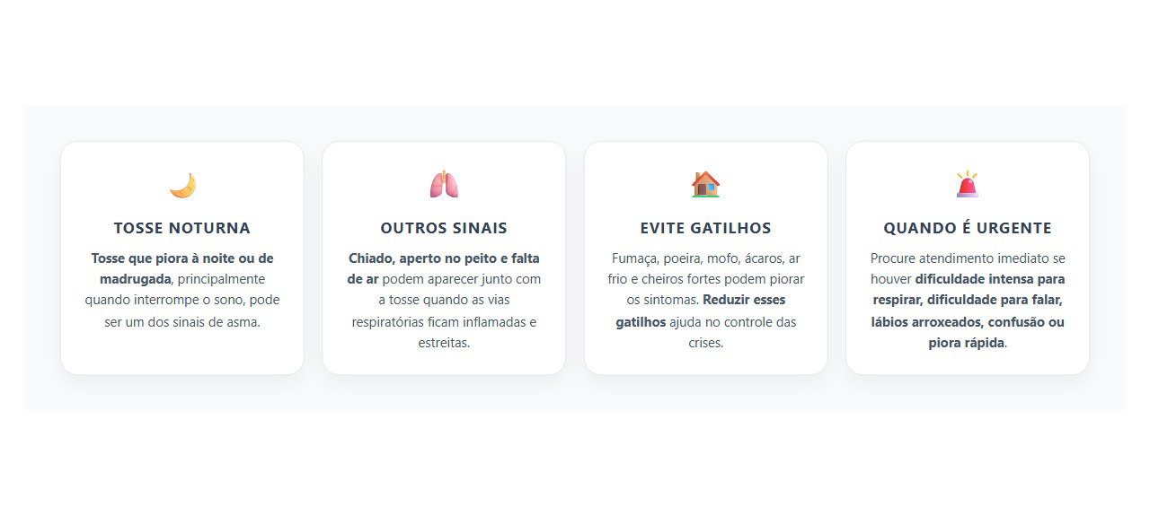 Tosse que Piora de Madrugada com Chiado Pode Ser Sinal de Asma