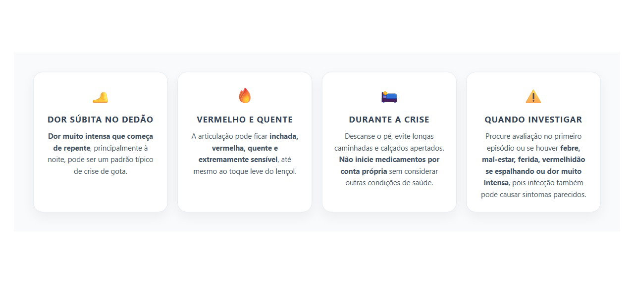 Dedão do Pé Vermelho, Quente e Muito Dolorido à Noite Pode Ser Sinal de Gota