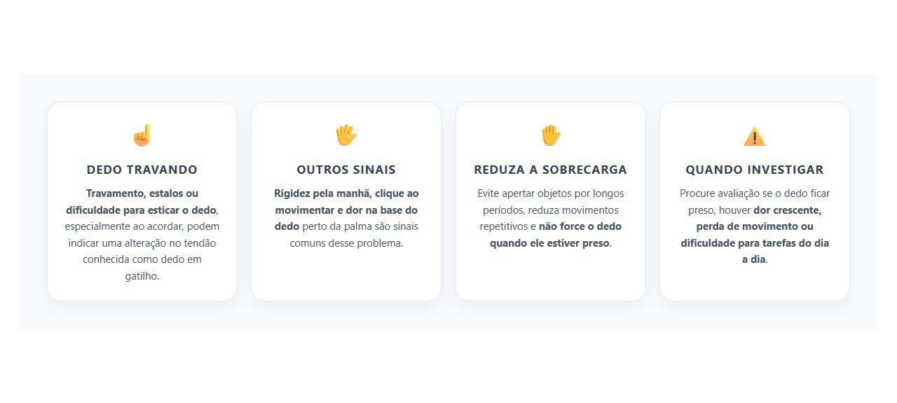 Dedo Travando ou Estalando pela Manhã Pode Ser Sinal de Dedo em Gatilho