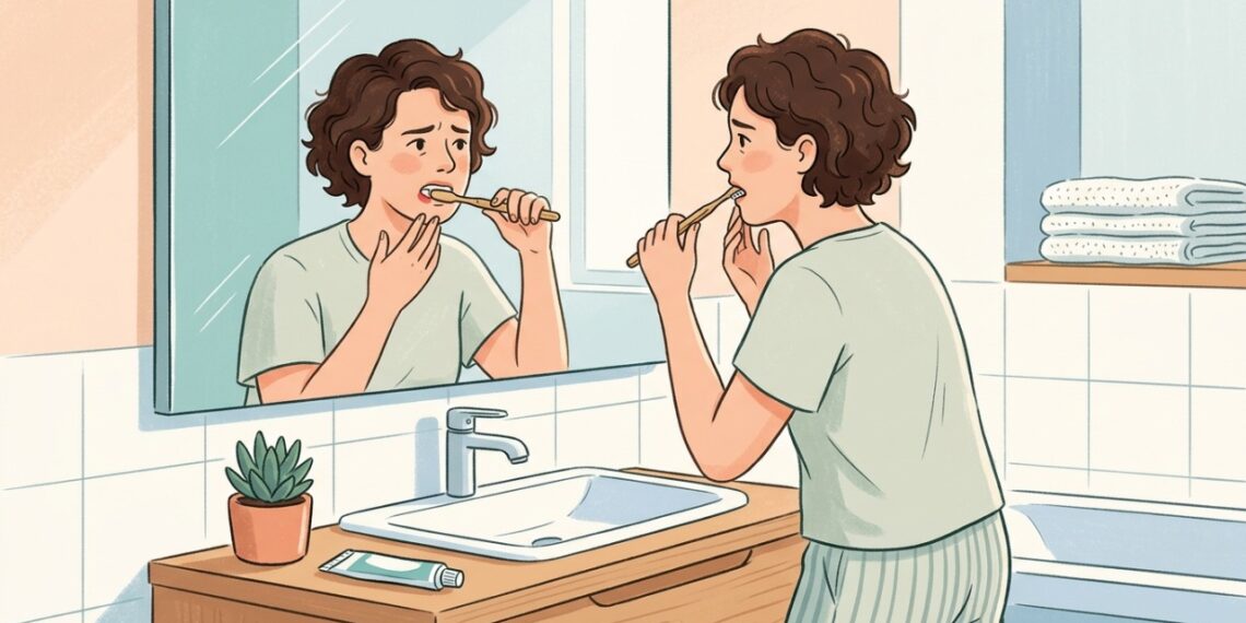 Gengiva sangrando ao escovar pode ser sinal de inflamação causada pelo acúmulo de placa.