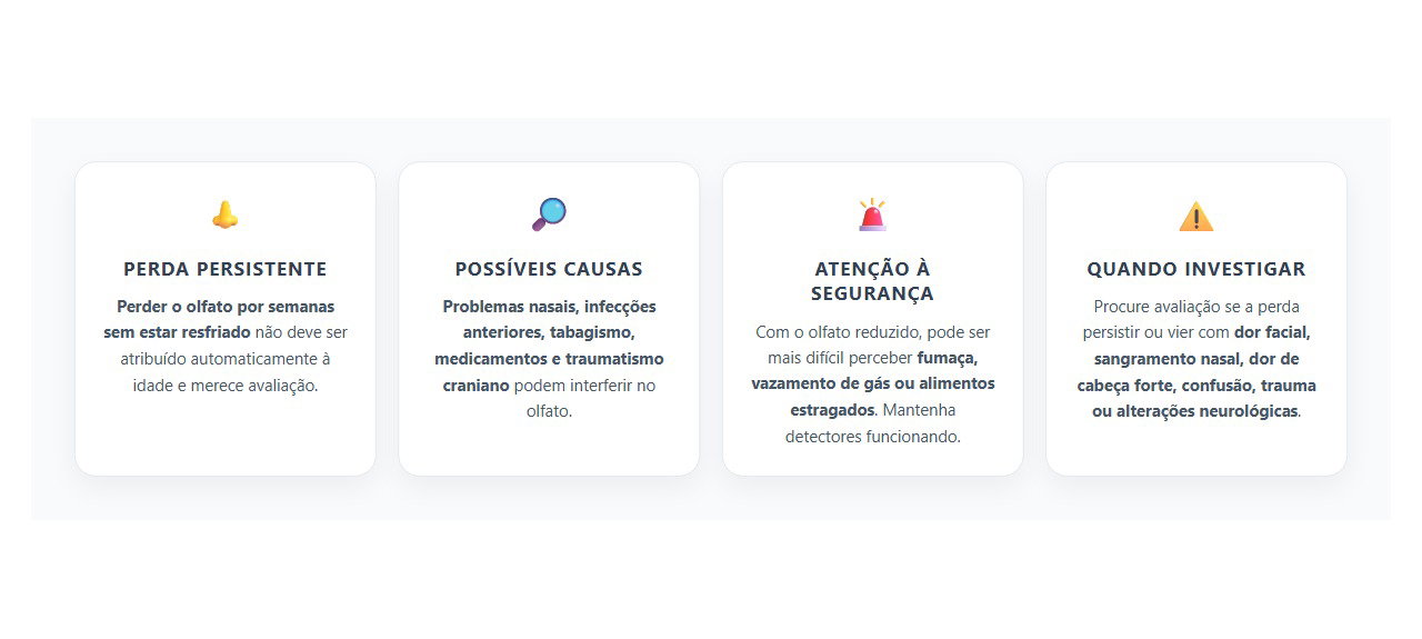 Perda de Olfato Sem Resfriado Pode Ter Causas que Precisam de Investigação