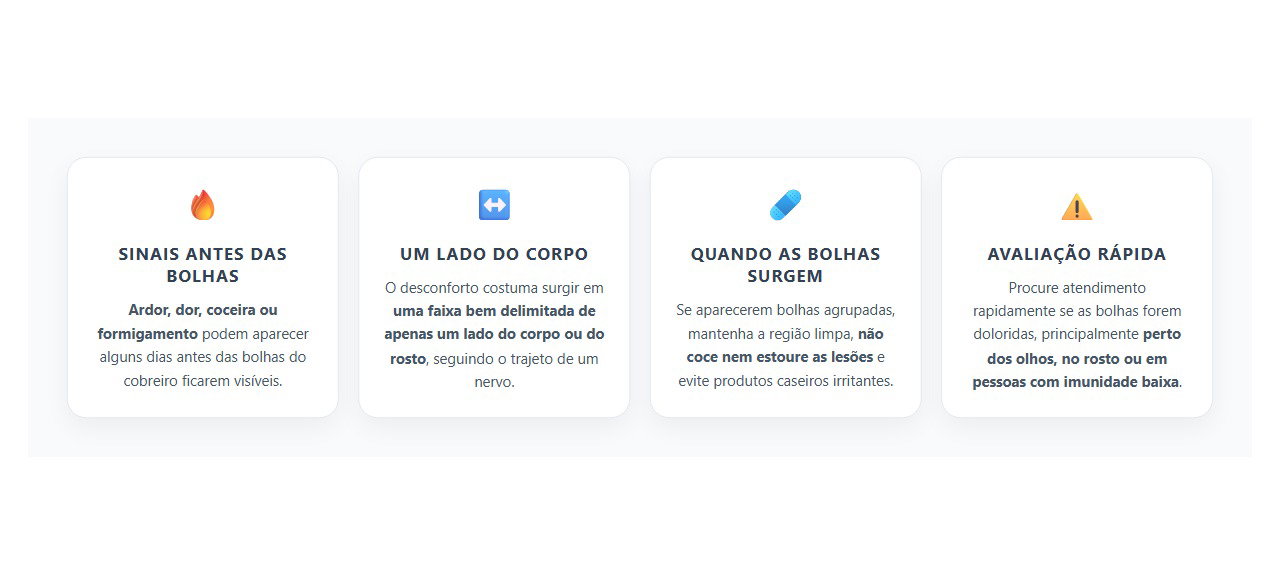 Ardor e Formigamento de Um Lado Podem Surgir Antes das Bolhas do Cobreiro