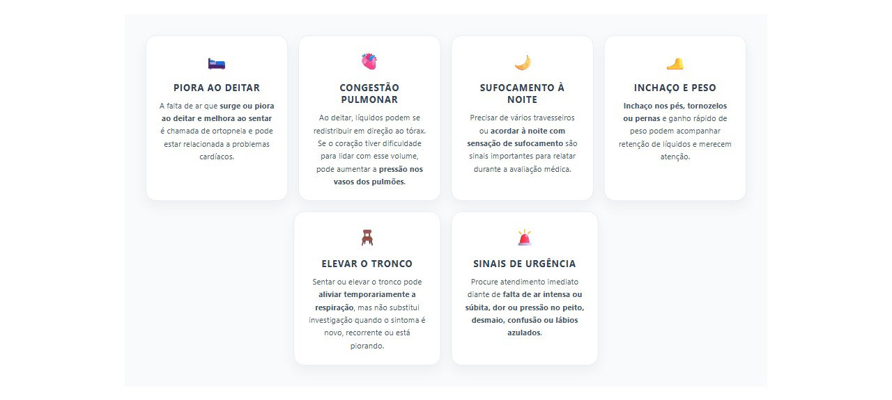 Falta de ar ao deitar: sinais de que o coração pode precisar de atenção