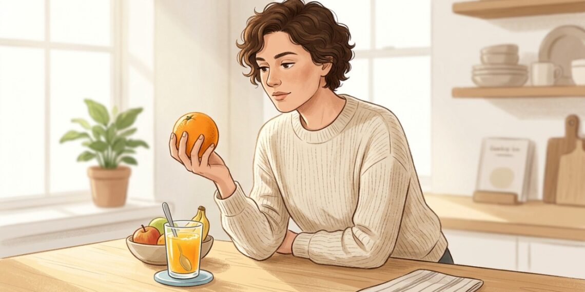A fruta inteira tende a favorecer uma elevação mais gradual da glicose do que o suco.