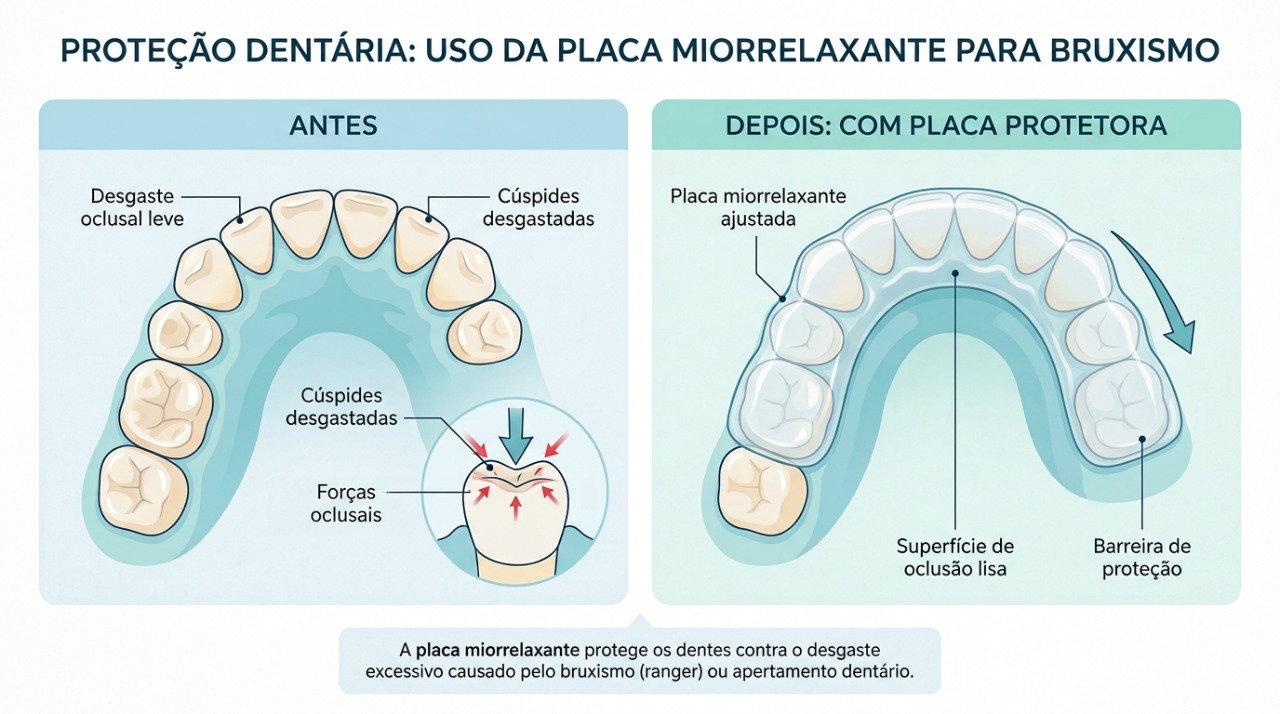 Desgaste dentário e dor mandibular podem indicar bruxismo e necessidade de avaliação odontológica.