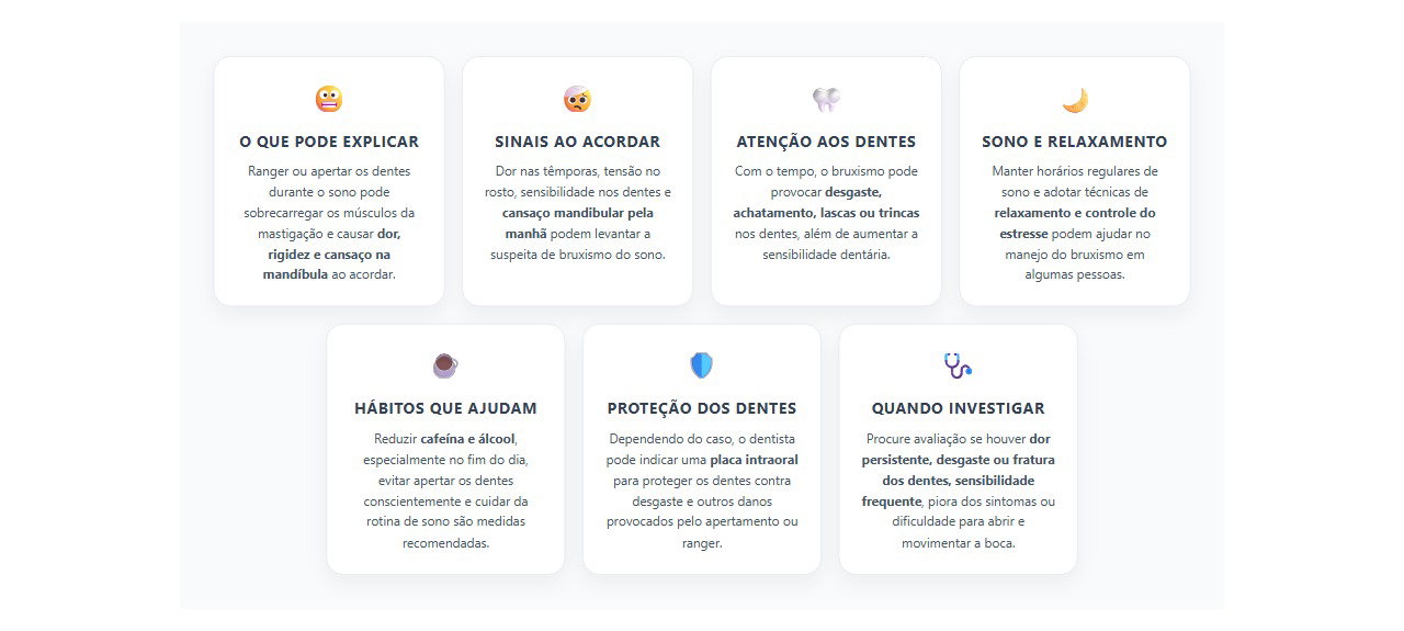 Mandíbula dolorida ao acordar: sinais de bruxismo e quando investigar