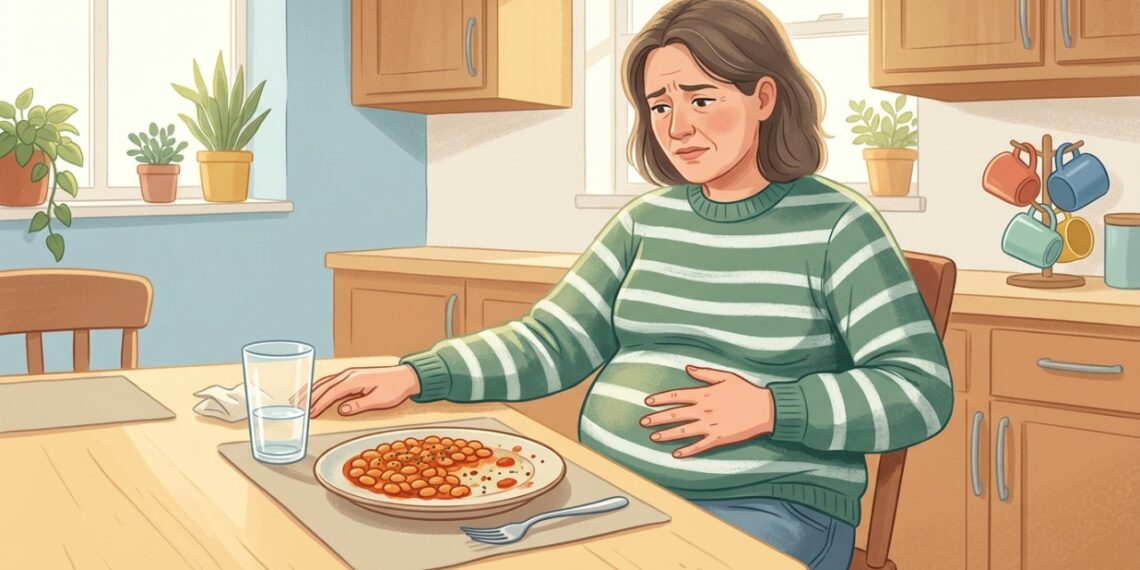 Gases após comer feijão podem ocorrer pela fermentação de fibras e carboidratos no intestino.