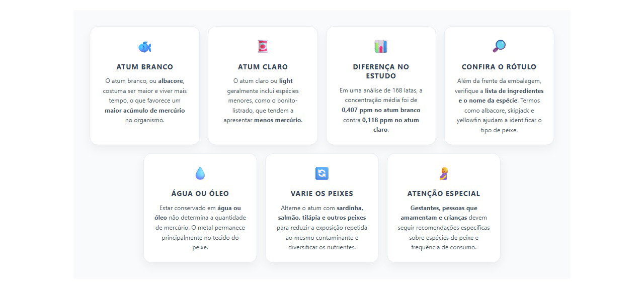 Atum claro ou branco: qual tem mais mercúrio e como escolher