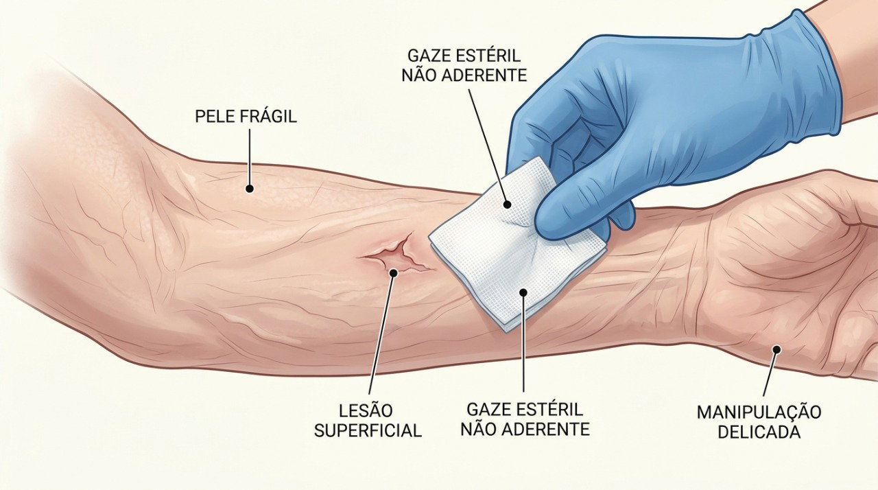 Pequenos rasgos na pele devem ser limpos, protegidos e poupados de novos traumas.