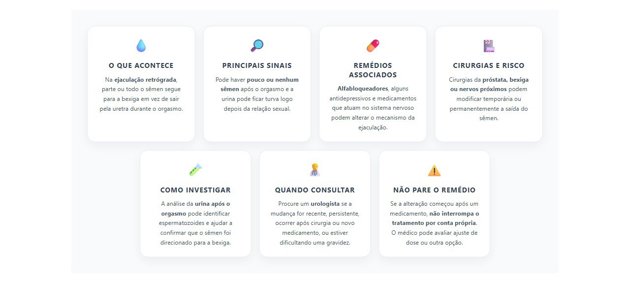 Ejaculação seca: causas, sinais e quando procurar o urologista