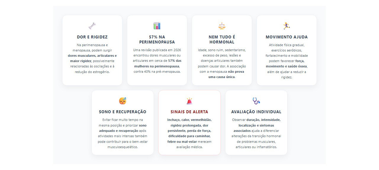 Dor nas articulações na menopausa: o que os hormônios explicam e quando investigar