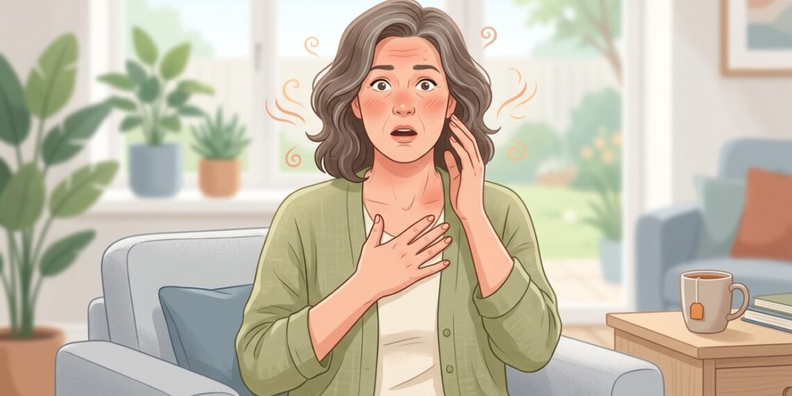 Palpitações podem aparecer junto das ondas de calor durante a transição para a menopausa.