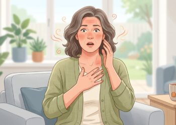 Palpitações podem aparecer junto das ondas de calor durante a transição para a menopausa.