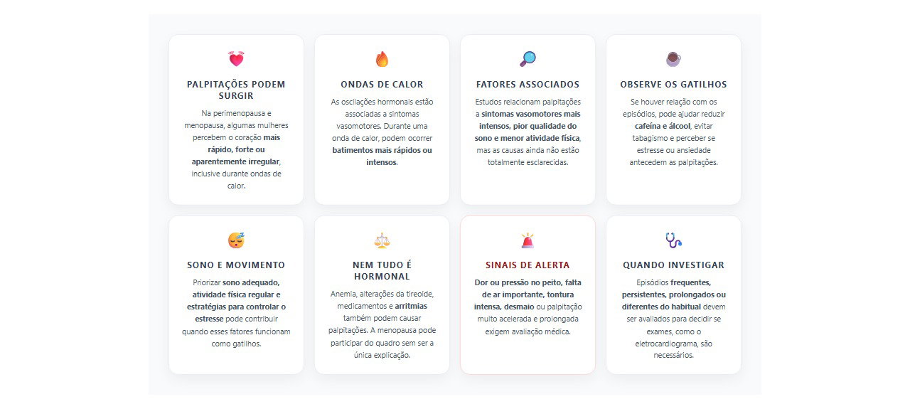 Palpitações na menopausa: o que pode causar o coração acelerado e quando investigar