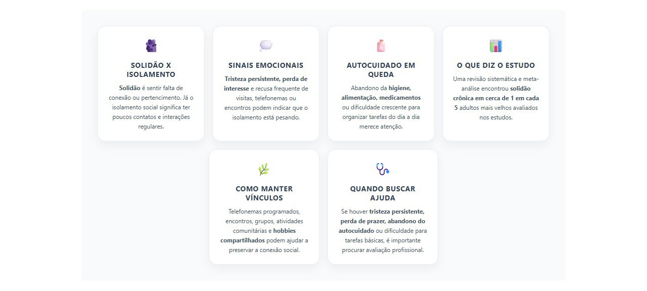 Solidão depois dos 60: sinais de que o isolamento está afetando a saúde
