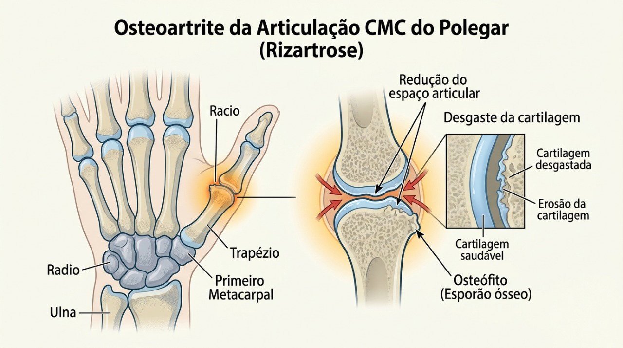 O hálux rígido pode causar desgaste da cartilagem, saliências ósseas e redução do movimento do dedão.